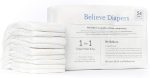 Believe Baby Bamboo Baby Diapers Size 2 - Premium, Super-Absorbent, Hypoallergenic for Sensitive Skin, Chemical-Free, Unscented, Eco-Friendly Diaper for Babies 12-18 Lbs - 54 Ct